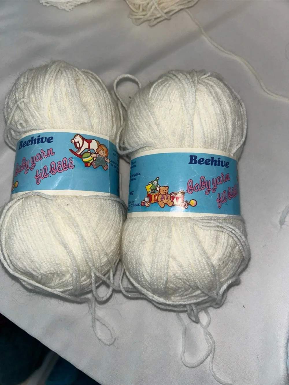 Mixed Lot Baby Yarn Hayfield Beehive Caron Pink White 14 Skeins